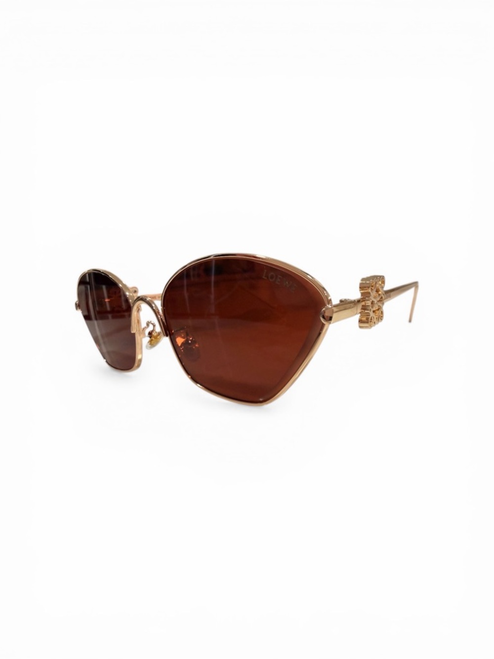 Brown Lens Gold Frame Women's Sunglasses